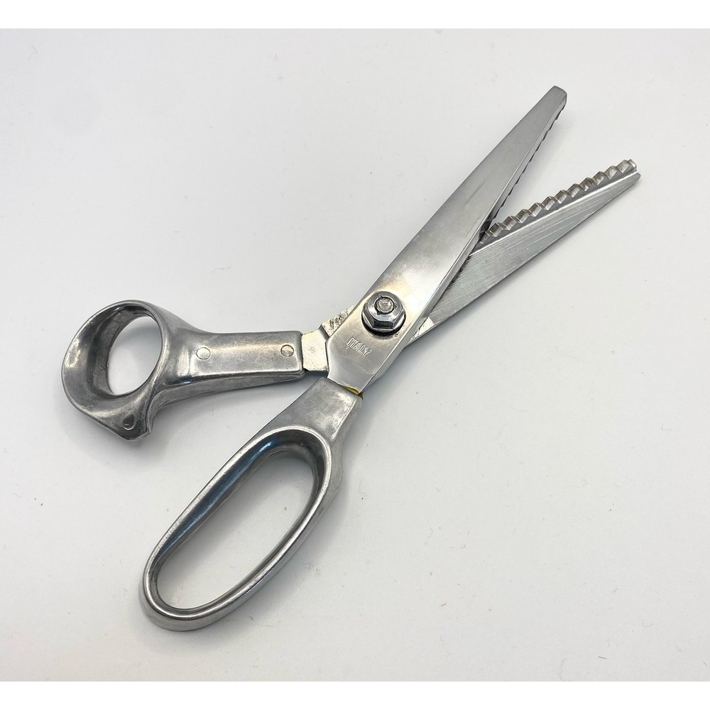 Vintage‎ Pinking Shears Scissors Zig Zag Pattern Made In Italy Fabric 8" Sewing
